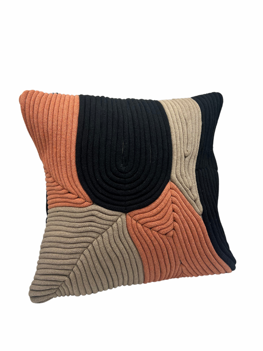 Modern Abstract Recycled Cotton Cord Pillow Covers 16”x16”