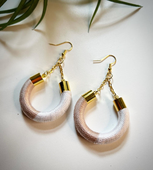 Vela hoop earrings wrapped in premium thread